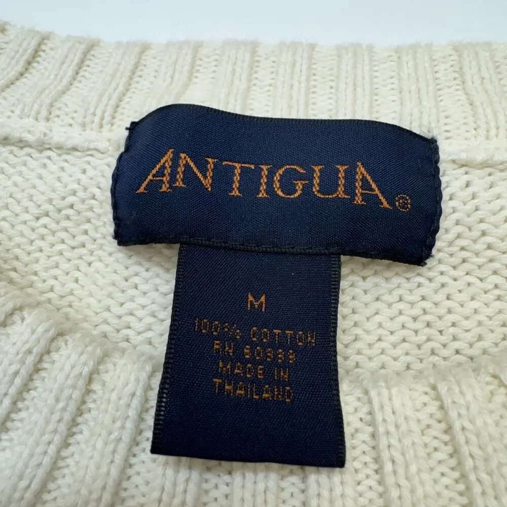 Vintage Y2K Cleveland Indians Guardians Antigua Cream Sweater Baseball Medium
